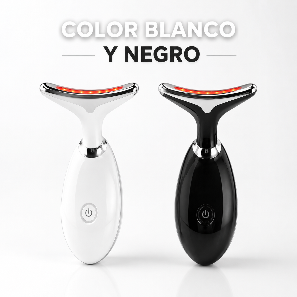 Masajeador Facial y de Cuello con LED 7 Colores | EMS, Microcorriente y Fototerapia